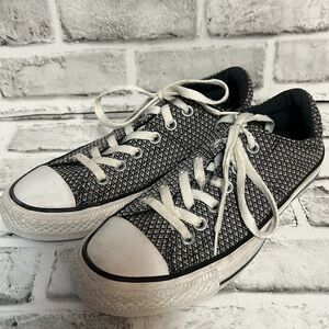 Converse All Star Sneakers, Women’s Size 8, Black and White Low-Tops